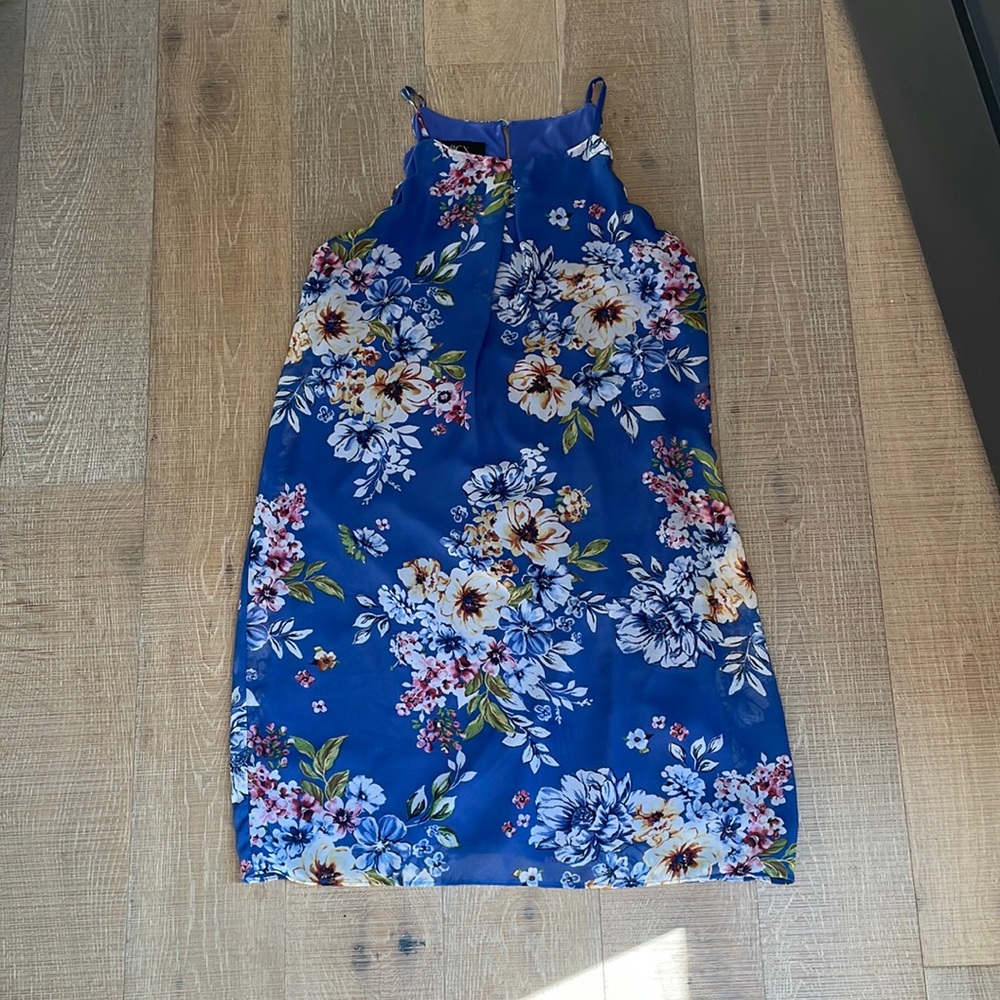 Floral high neck dress
